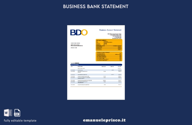 stile verificato Modello Word e PDF della dichiarazione dell'organizzazione dell